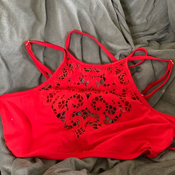 Other - Beautiful red bikini top with lace